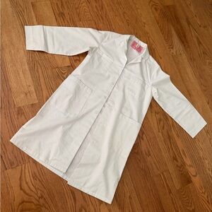 White Button-Up Lab Coat for actors